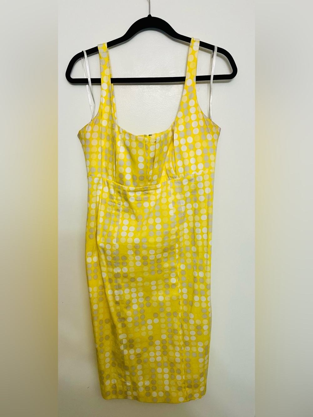 Calvin Klein Yellow White Polka Dot Camisole Dress Top